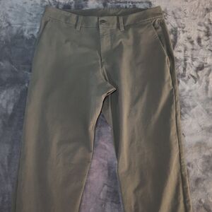 Lululemon ABC Slim Fit Trouser 32x28 Army Green VersaTwill Pants Office LM5B67S